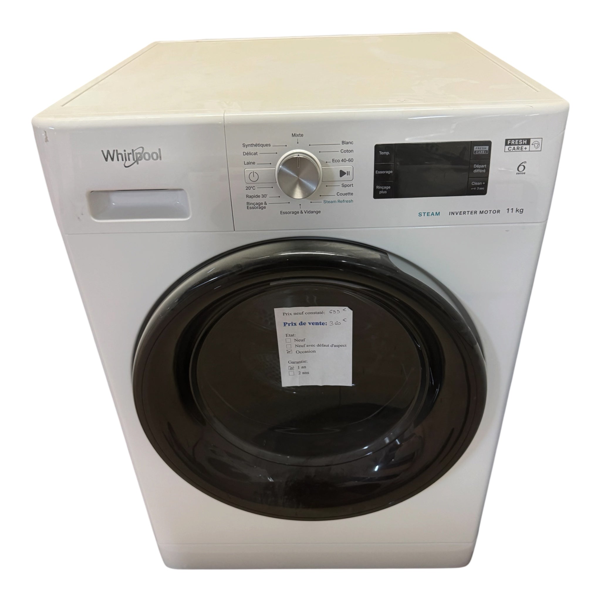 Lave linge whirlpool 11kg FFBB 11489 BV FR