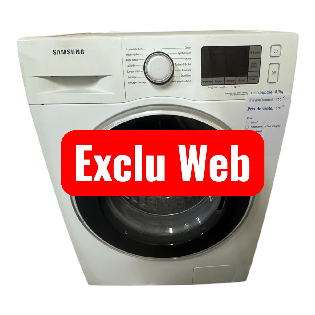 Lave linge Samsung 8kg WF80F5EBW4W/EF