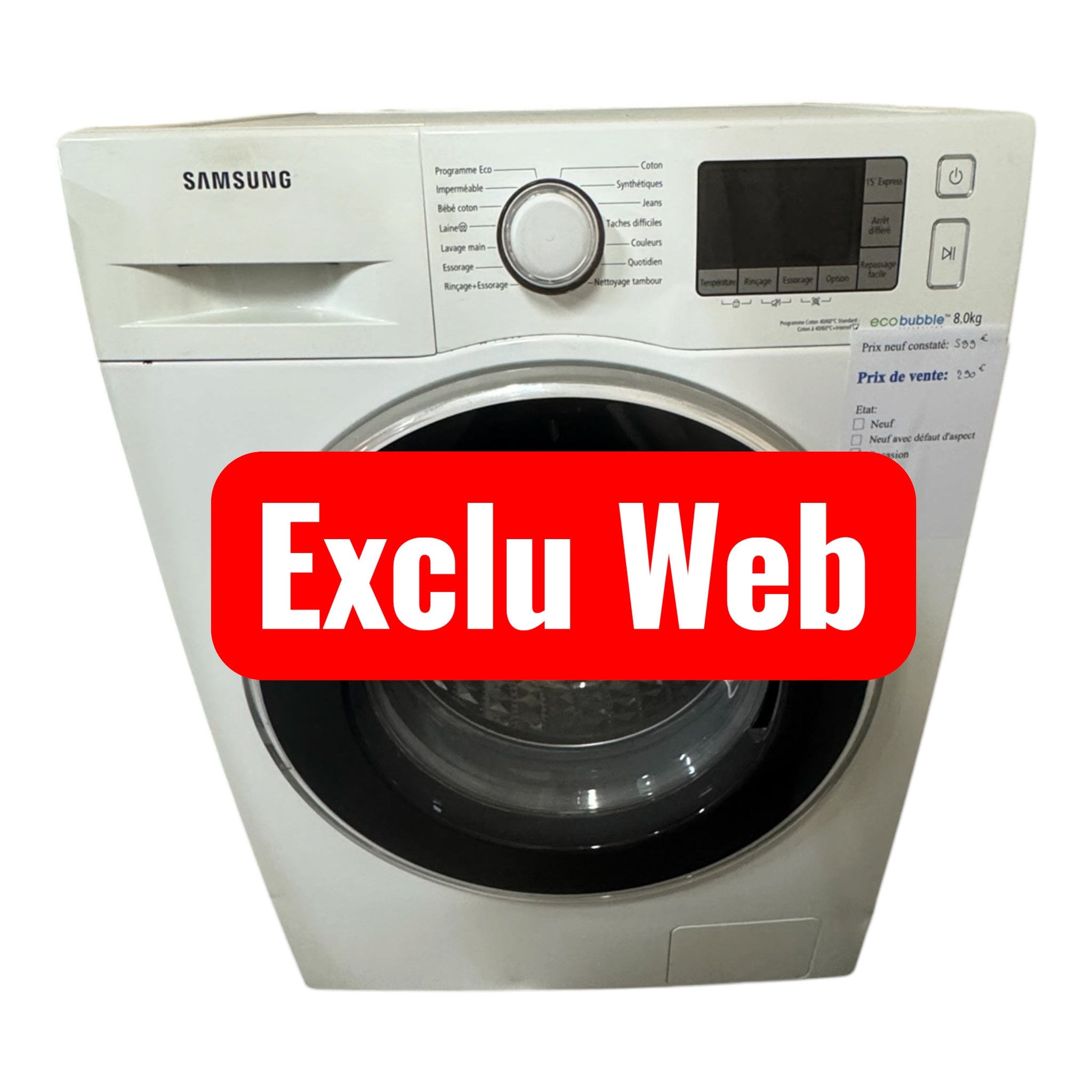 Lave linge Samsung 8kg WF80F5EBW4W/EF