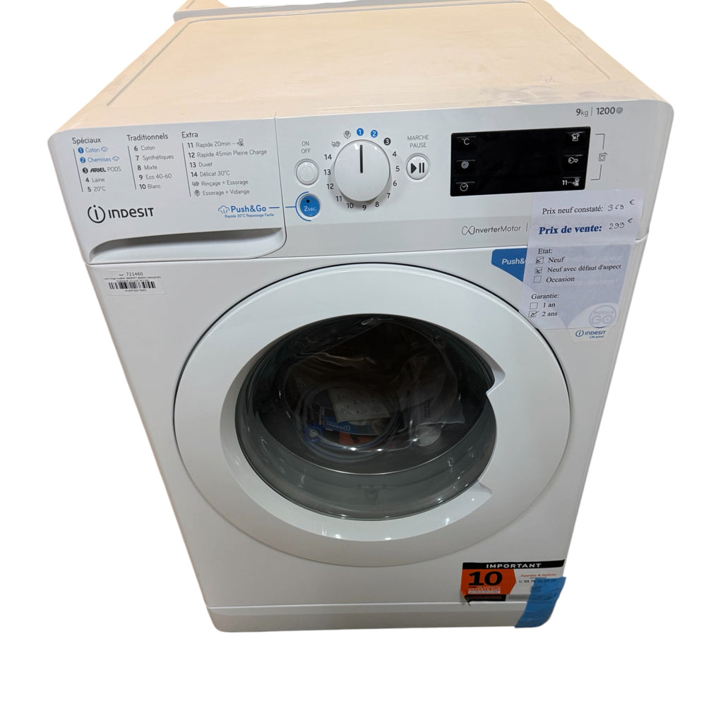 Lave linge 9kg Indesit BWE Neuf91296X WV FR