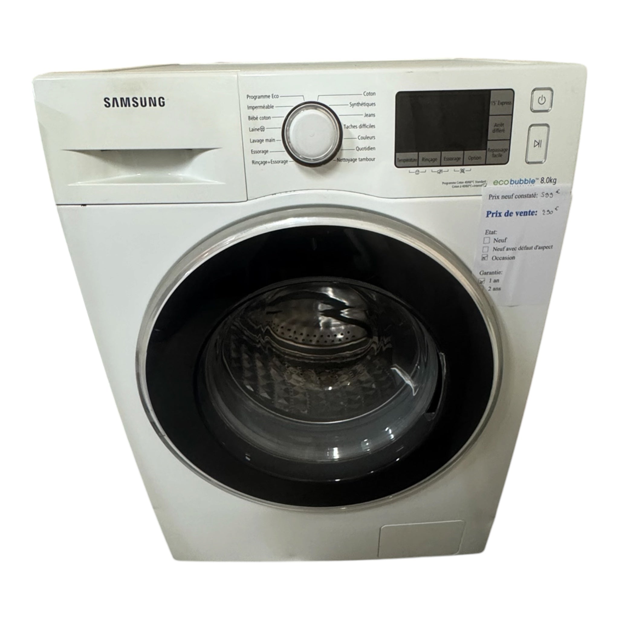 Lave linge Samsung 8kg WF80F5EBW4W/EF