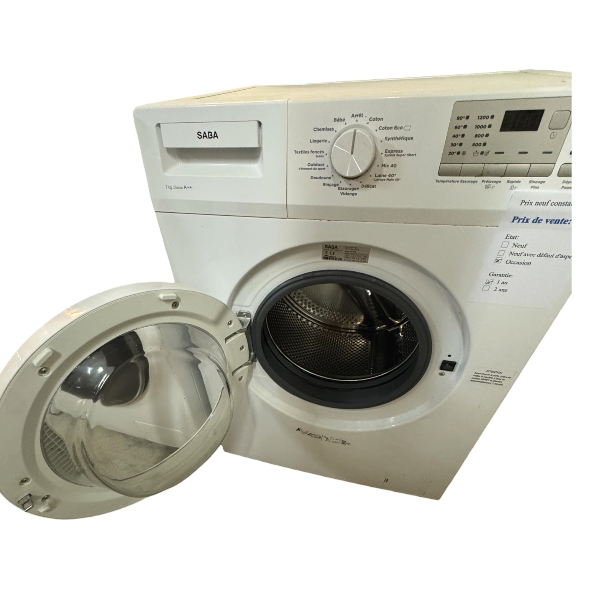 Lave linge 7kg Saba LFS712BE17W