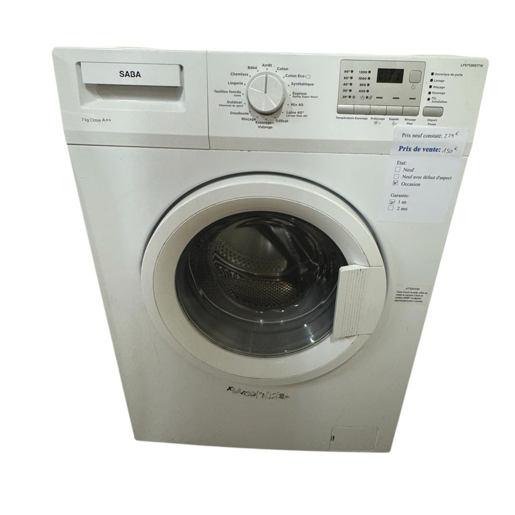 Lave linge 7kg Saba LFS712BE17W