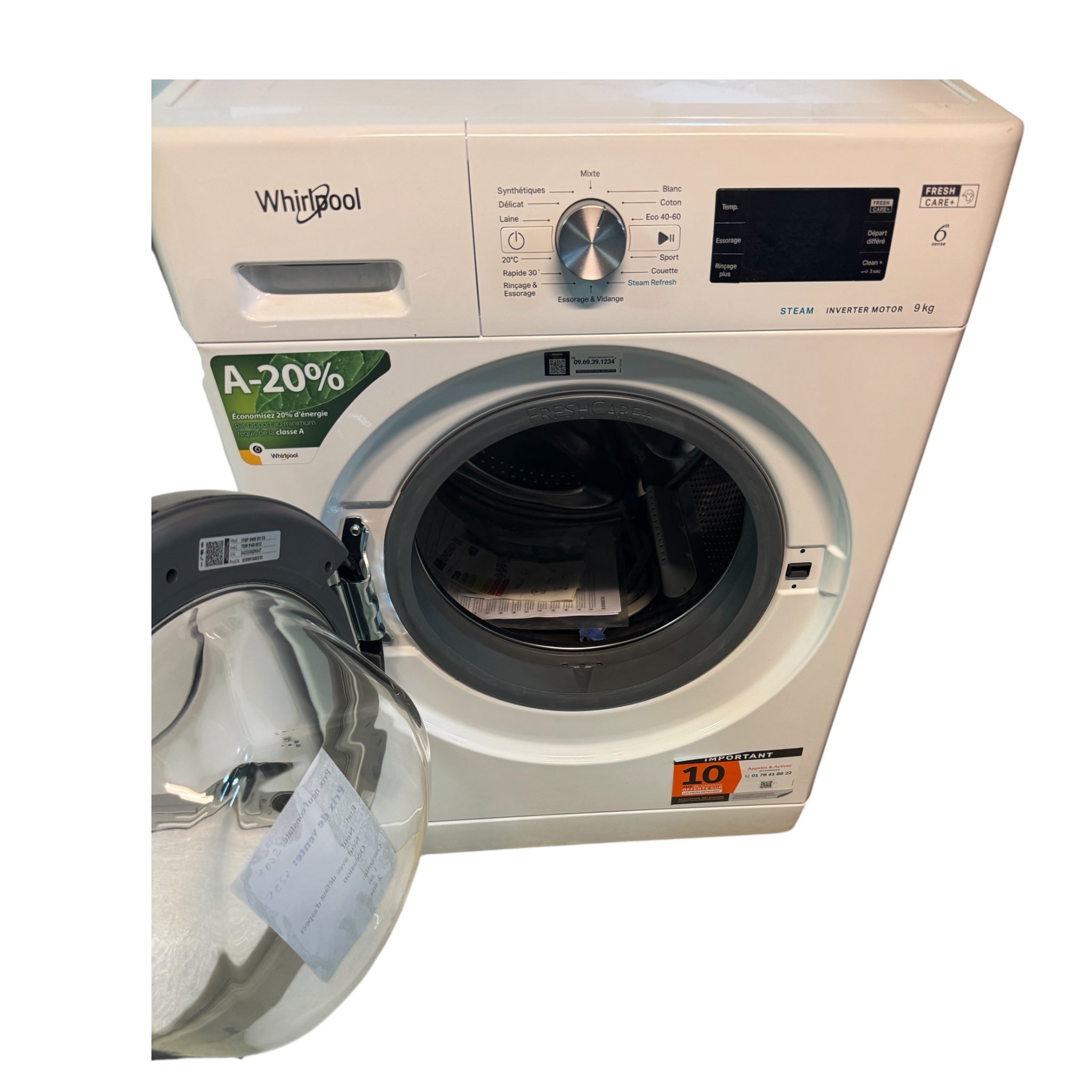 Lave Linge Whirlpool 9kg Neuf FFBP 9489 BV FR