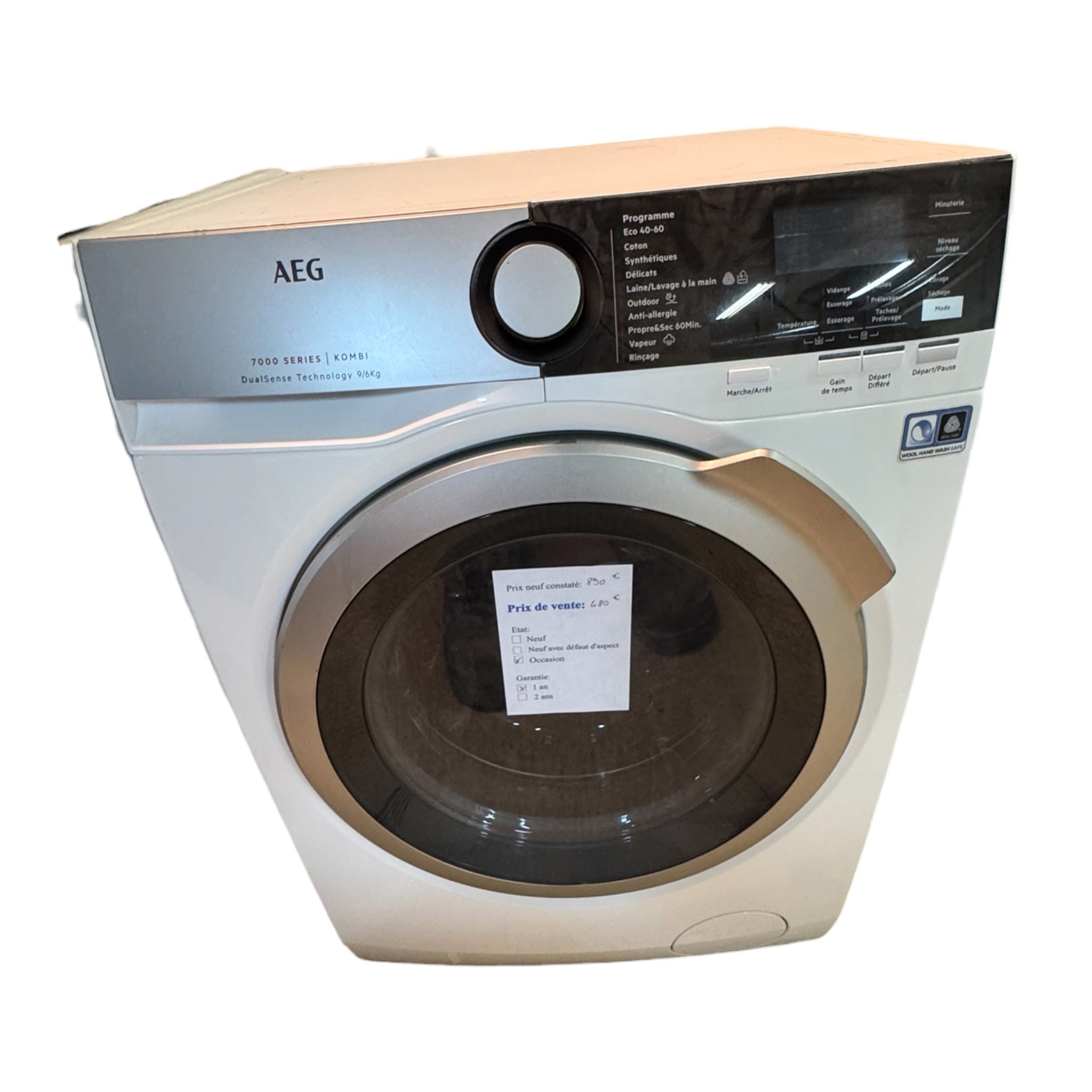 Lave linge séchant AEG 9/6kg L7WBB962E