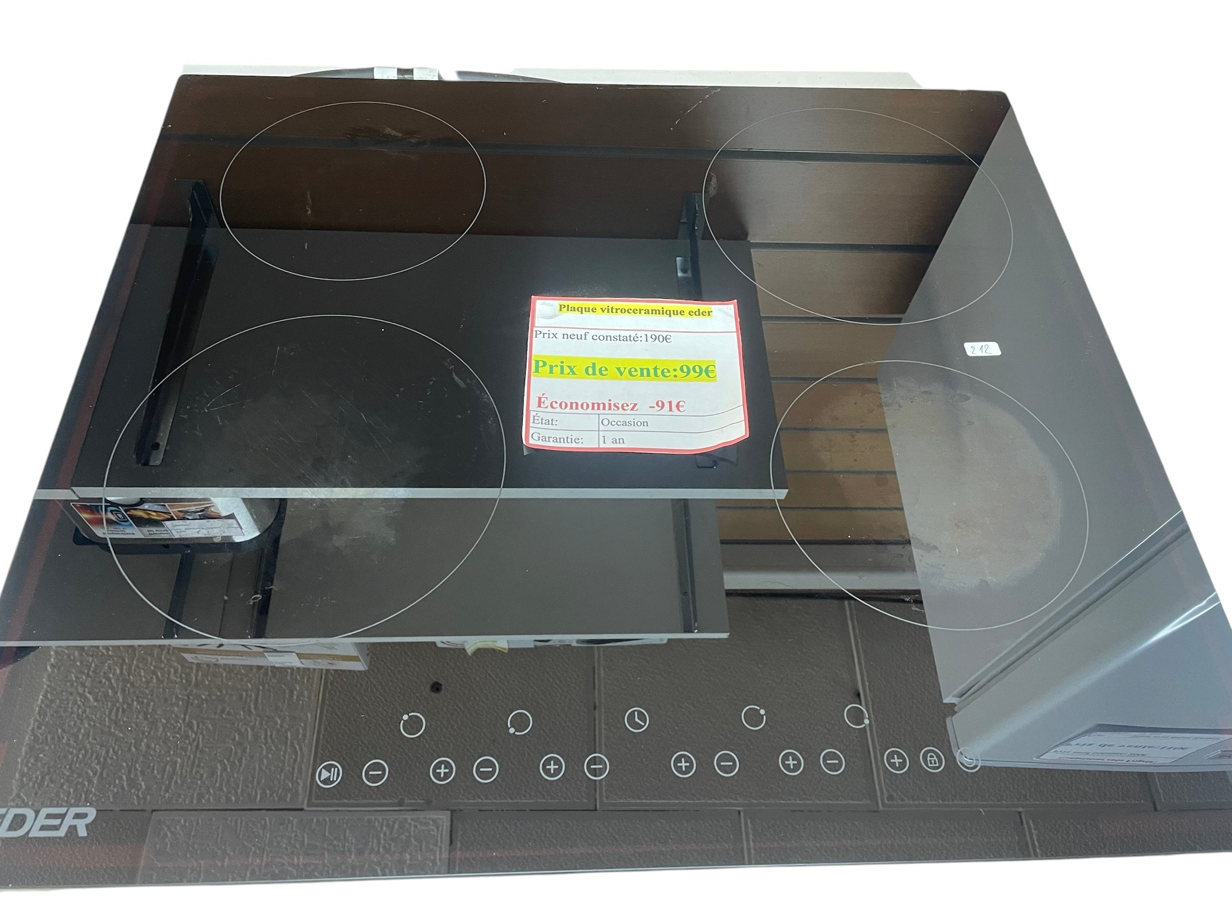 Plaque encastrable vitrocéramique Eder Q17TCV30
