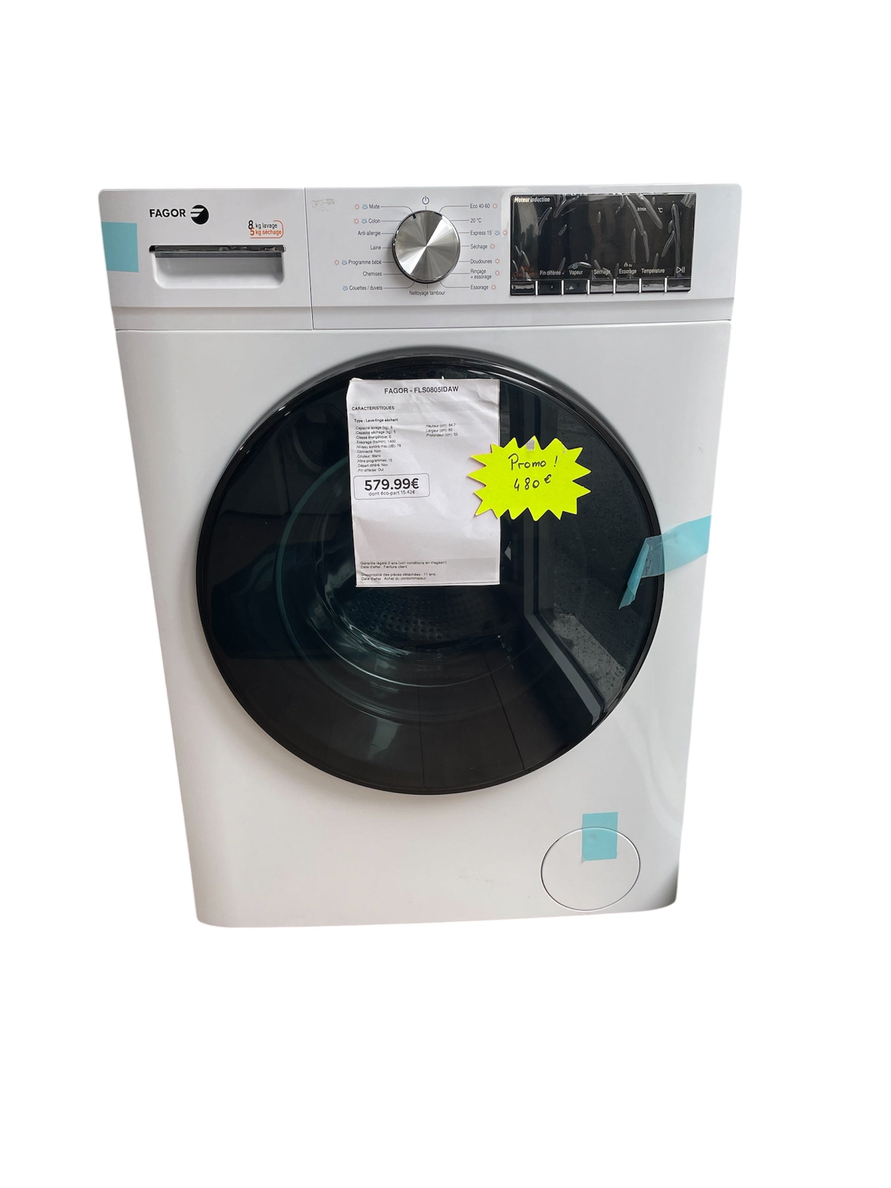 Lave-linge séchant Fagor 8+5kg FLS0805IDAW Neuf