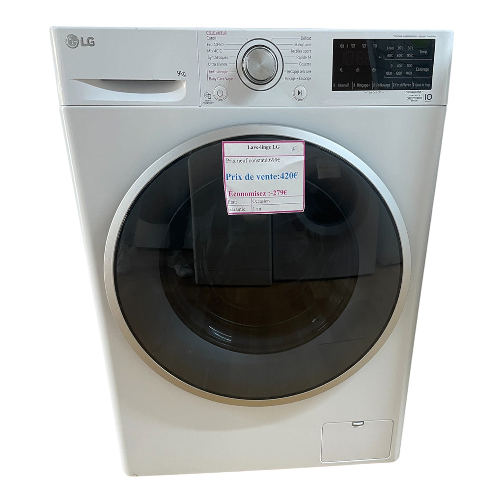 Lave-linge LG 9kg F94V37WHS