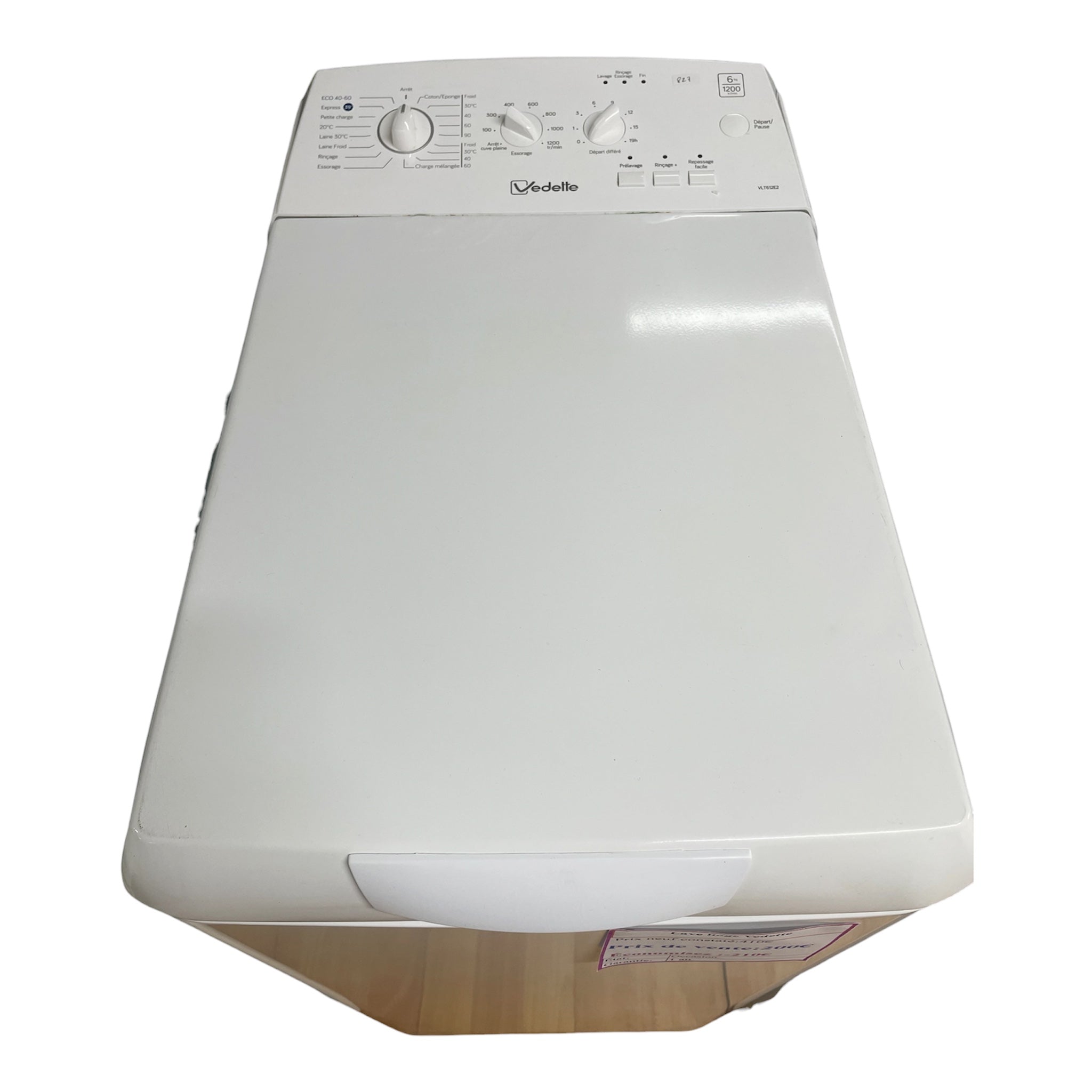 Lave-linge Vedette 6kg VLT612E2