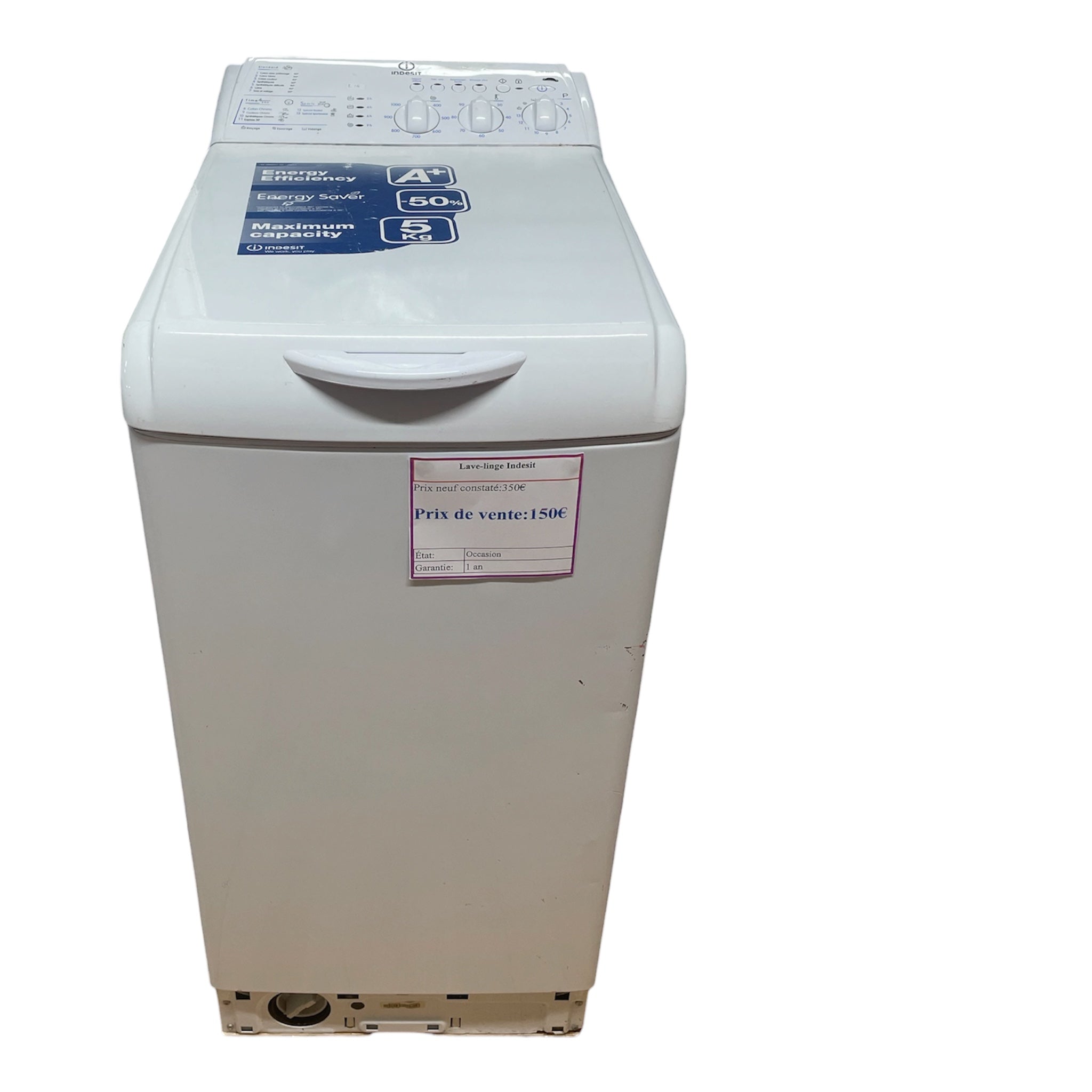Lave-linge top Indesit 5kg WITL1001
