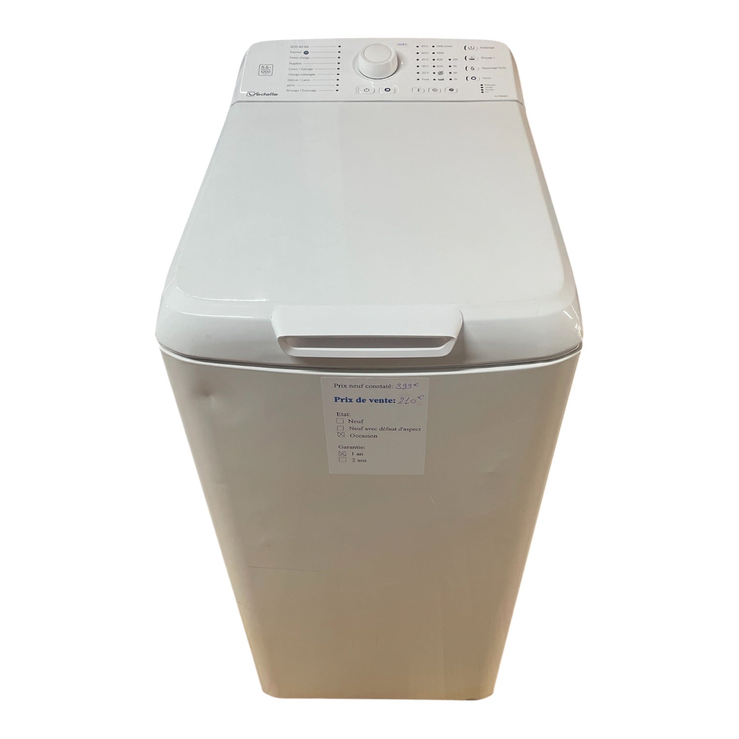 Lave linge vedette VLT1255W2