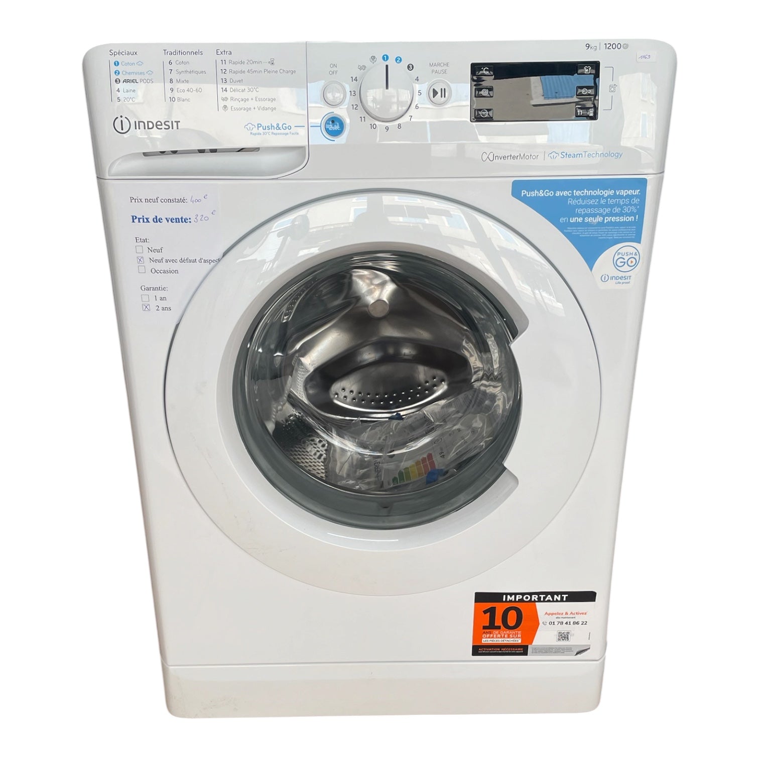 Lave linge indesit BWE91296X Neuf
