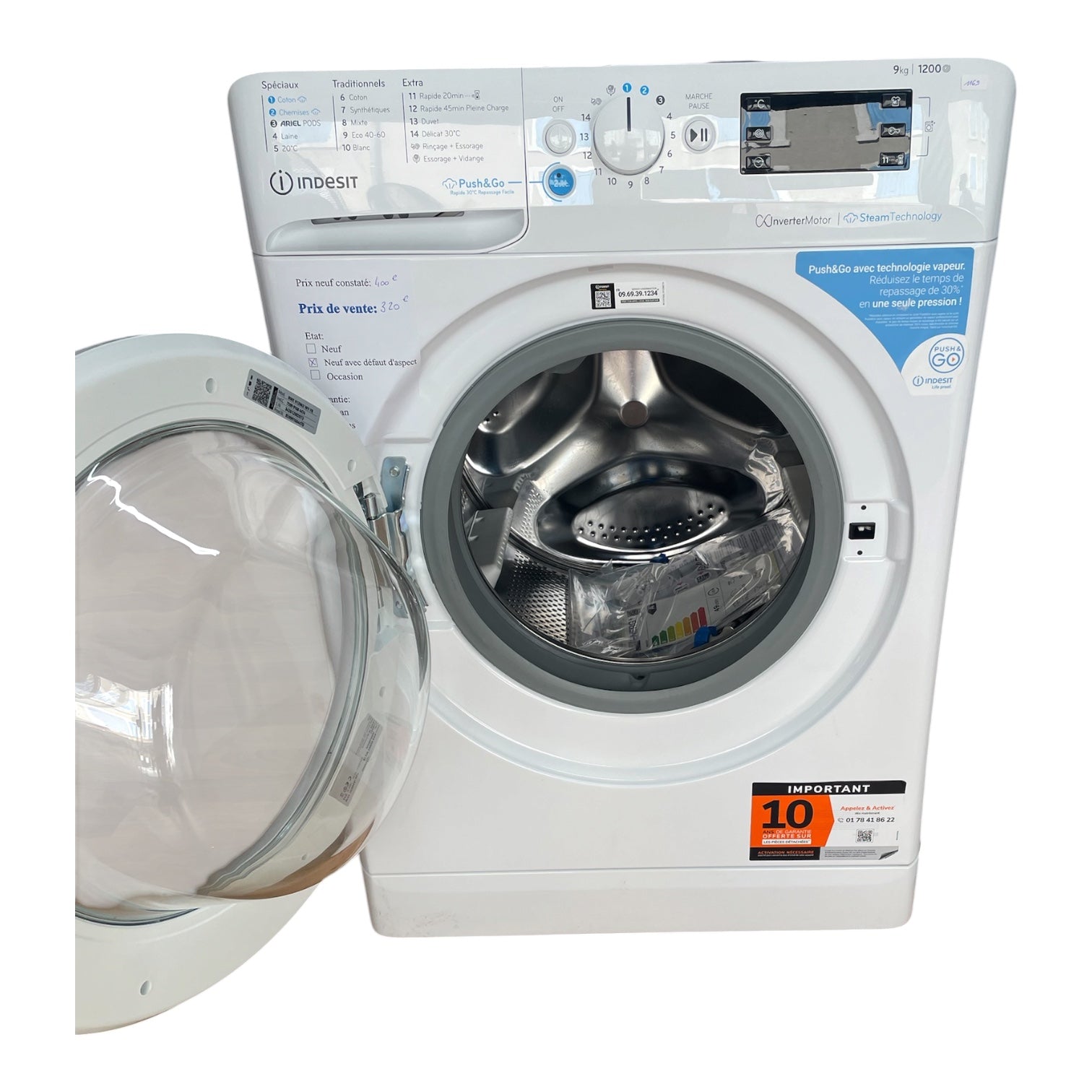 Lave linge indesit BWE91296X Neuf